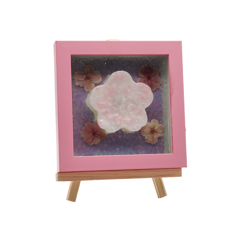 Rav træramme Water Ripple Cherry Blossom Art Lamp - Yozakura Rain