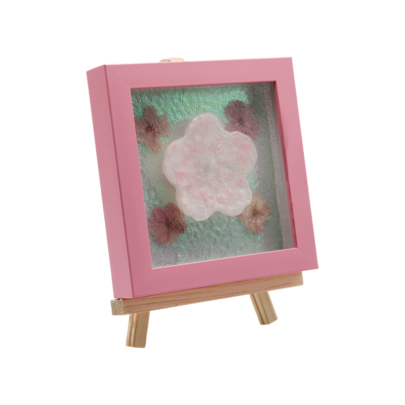 Rav træramme Water Ripple Cherry Blossom Art Lamp - Yozakura Rain