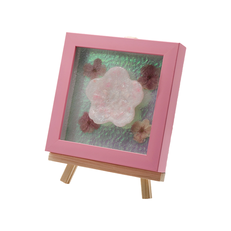 Rav træramme Water Ripple Cherry Blossom Art Lamp - Yozakura Rain