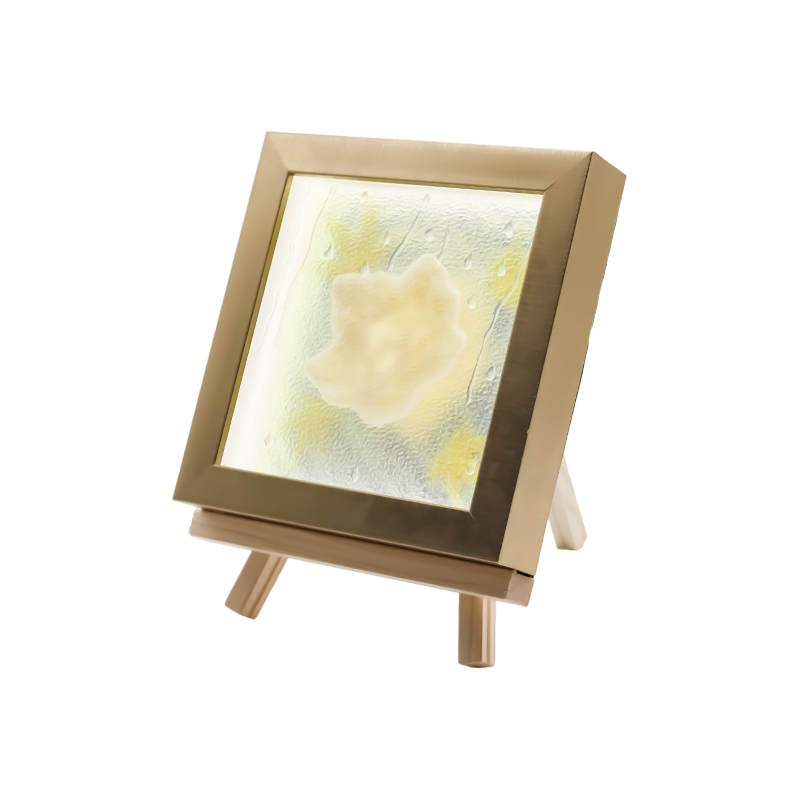 Firkantet lys gul Maple Leaf Art Light - Maple Frost