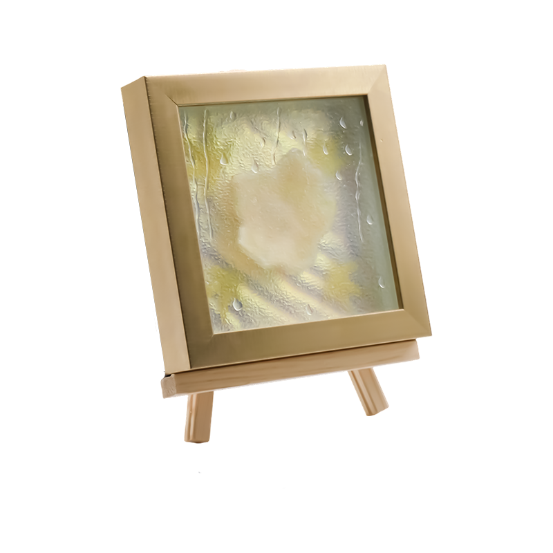 Firkantet lys gul Maple Leaf Art Light - Maple Frost