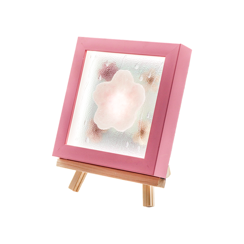 Gul træramme Cherry Blossom Art Lamp-Yozakura Rain
