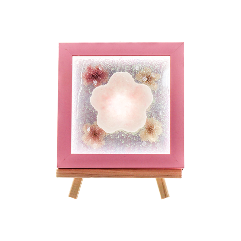 Gul træramme Cherry Blossom Art Lamp-Yozakura Rain