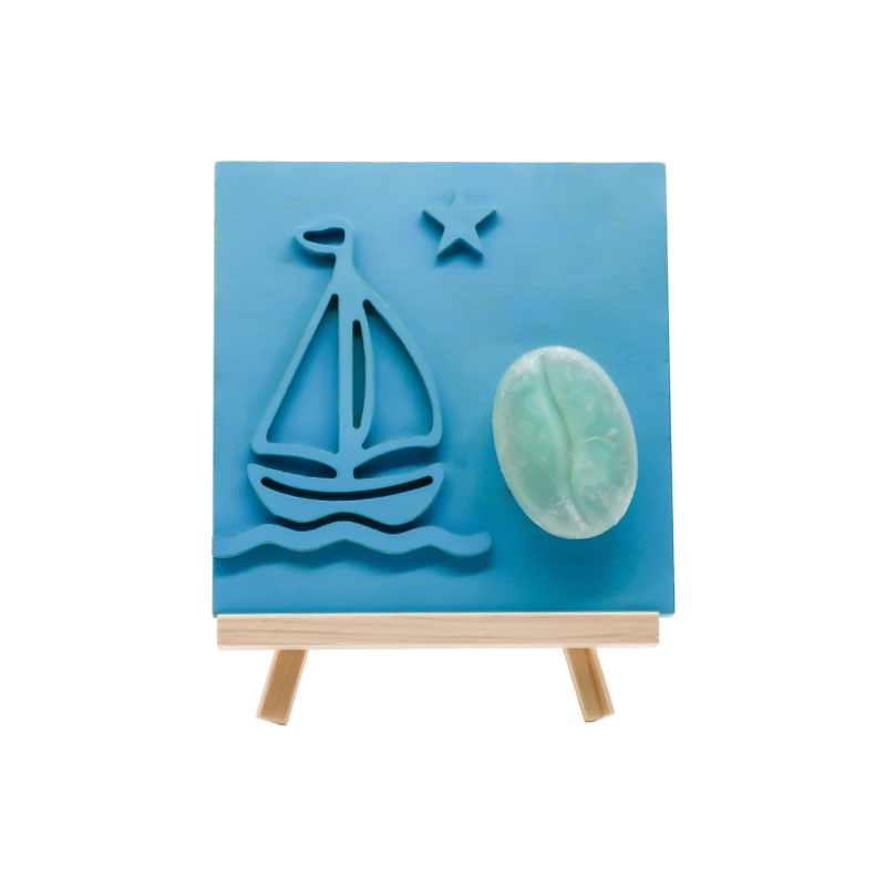 Ocean Color Sejlbåd Bambus Udskåret Træ Lampe - Sail Shadow Bagning