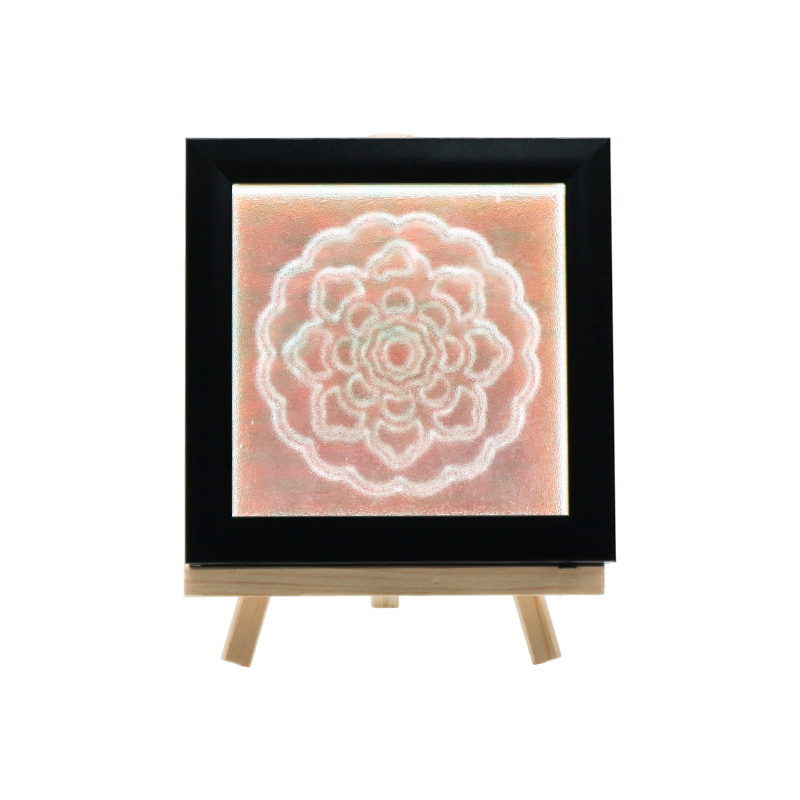 Blå blomst mønster hvid krystal lampe - Tianxiang Ripples