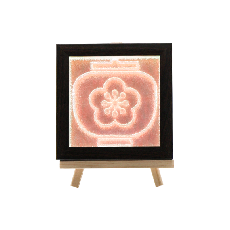Chokoladefarvet porcelænskrukke med hvid blommemønster krystallampe - Wind Sakura Crystal