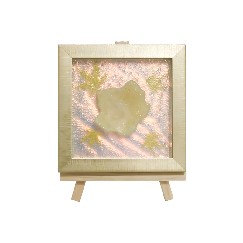 Firkantet lys gul Maple Leaf Art Light - Maple Frost