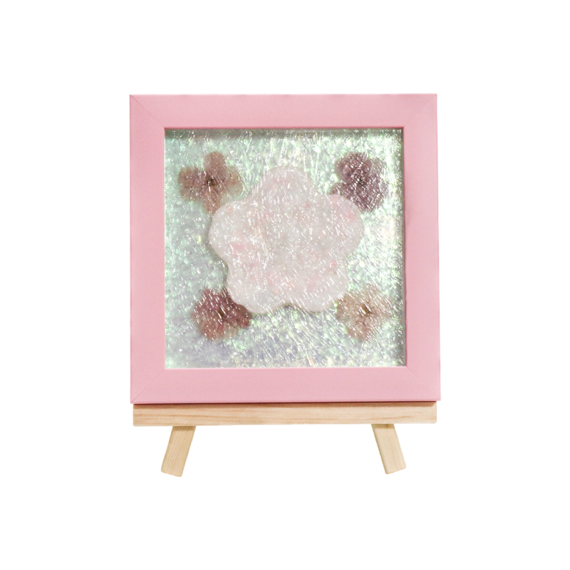 Rav træramme Water Ripple Cherry Blossom Art Lamp - Yozakura Rain